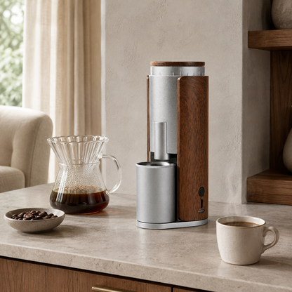 Beanmiller Walnut Cordless Coffee Grinder