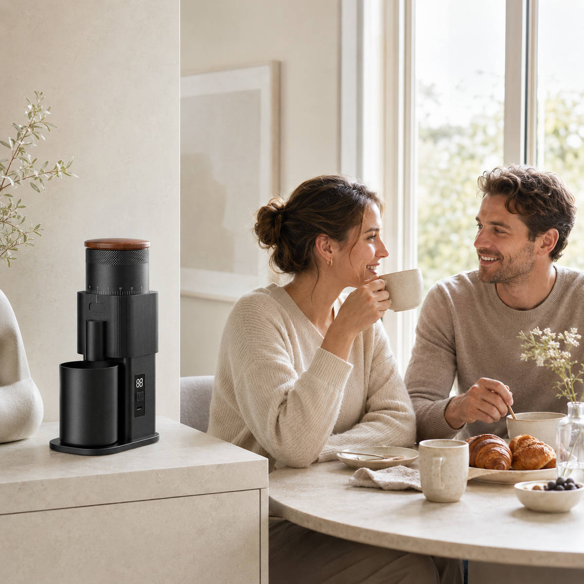 Beanmiller All-Metal Cordless Single-Dose Coffee Grinder