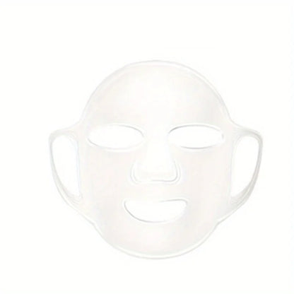 Silicone mask cover, ear-mounted fixed mask to moisturize and absorb essence, reusable facial care tool
