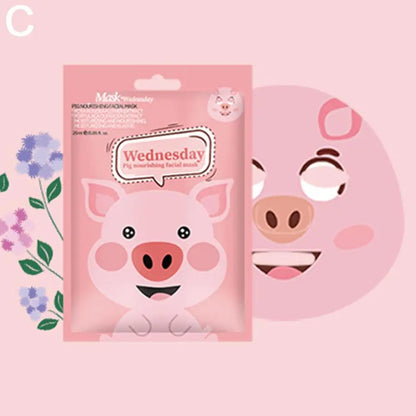 Cute Cartoon Facial Mask Moisturizing Hydrating Mask Deep Moisturizing Tender Skin Mask Dog Panda Pig Animal Mask Skin Care
