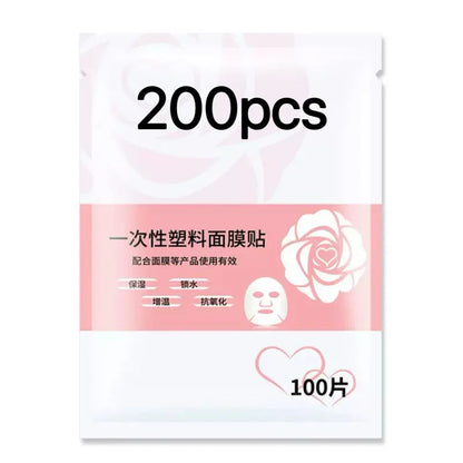 100pcs Unscented Facial Mask Paper Sheets - Hydrating, Moisture-Retentive, Disposable DIY Film Wrap for Skin Care, Softening
